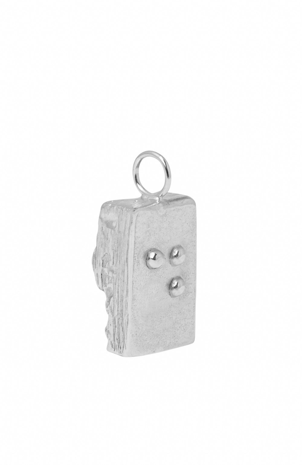 braille alphabet letter necklace released from love gold D Silver