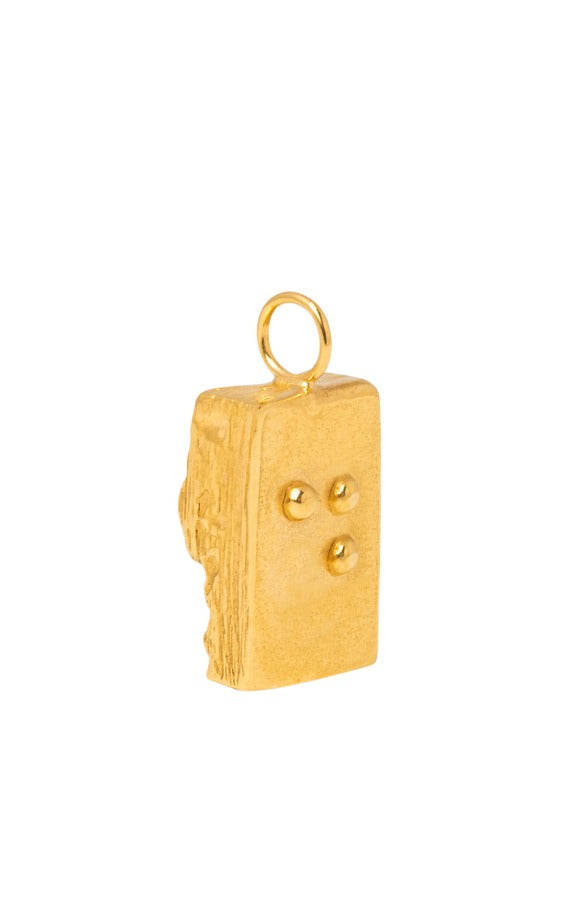 braille alphabet letter necklace released from love gold D