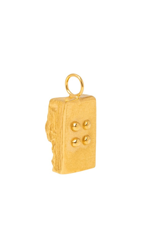 braille alphabet letter necklace released from love gold G