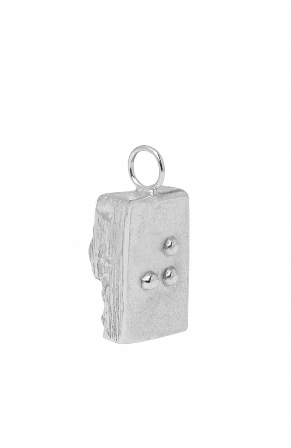 braille alphabet letter necklace released from love gold J Silver