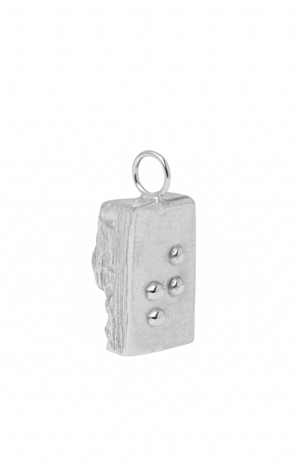 braille alphabet letter necklace released from love gold T silver
