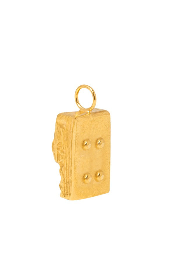 braille alphabet letter necklace released from love gold X