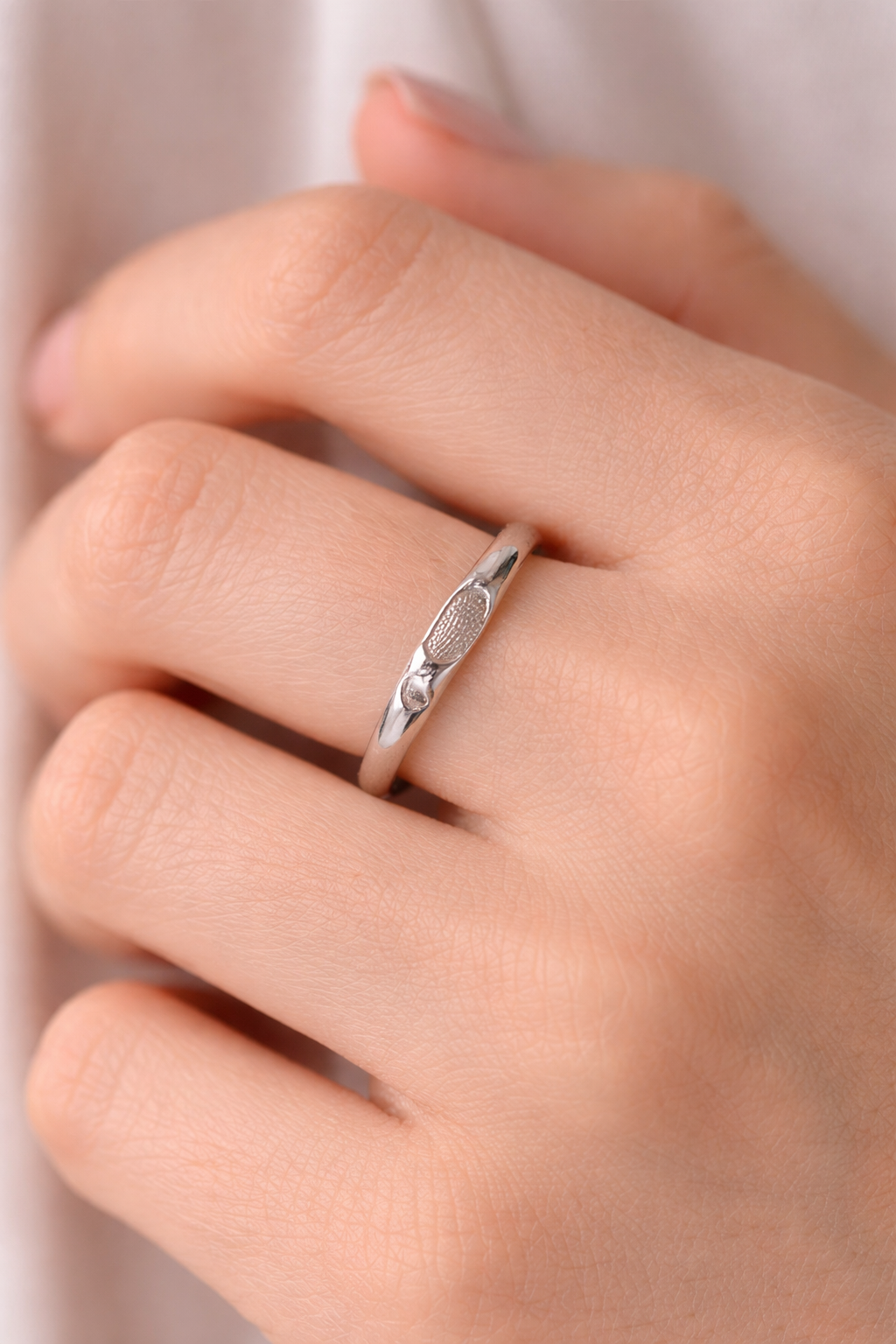 Wedding Band Fingerprint Ring