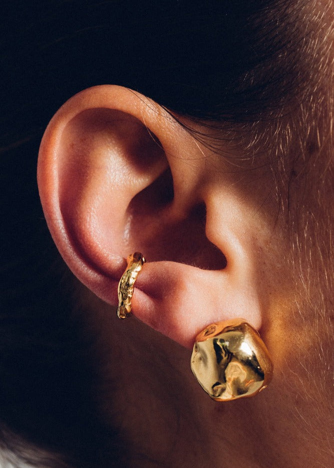 Released From Love Oversized Cast pearl studs
